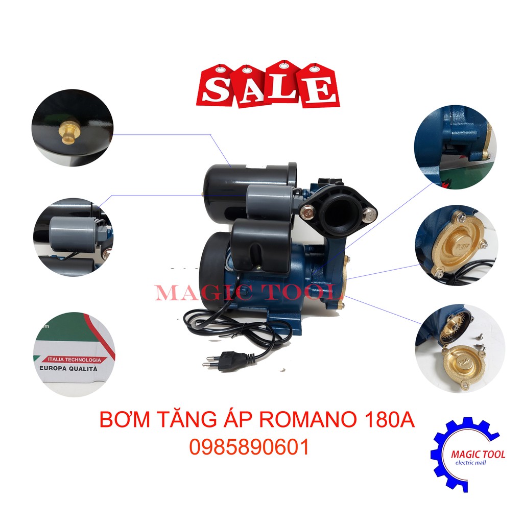 Máy bơm tăng áp tự động Romano 180W