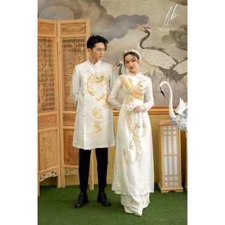 Áo dài cặp cô dâu chú rể