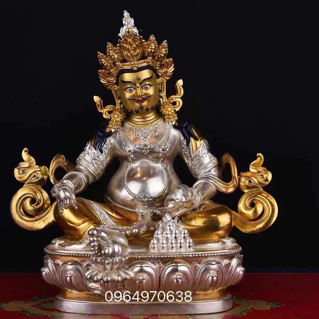 Tượng đồng Tây Tạng - Hoàng Thần Tài 22cm