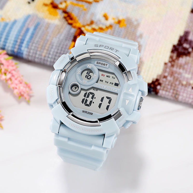 Đồng hồ điện tử nam nữ Sport S206 mặt to cá tính, đầy đủ chức năng, mẫu mới tuyệt đẹp