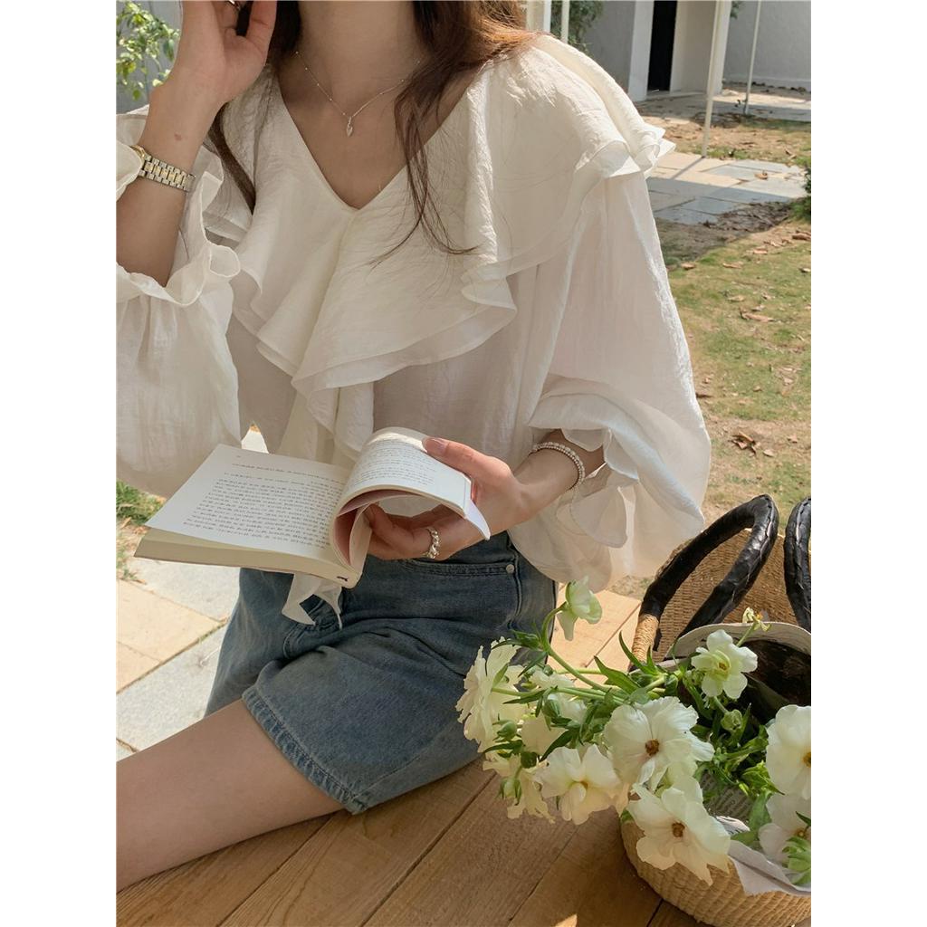 Áo Sơ Mi Trắng Dài Tay Phong Cách Mới Dành Cho Mùa Xuân Hè 61916