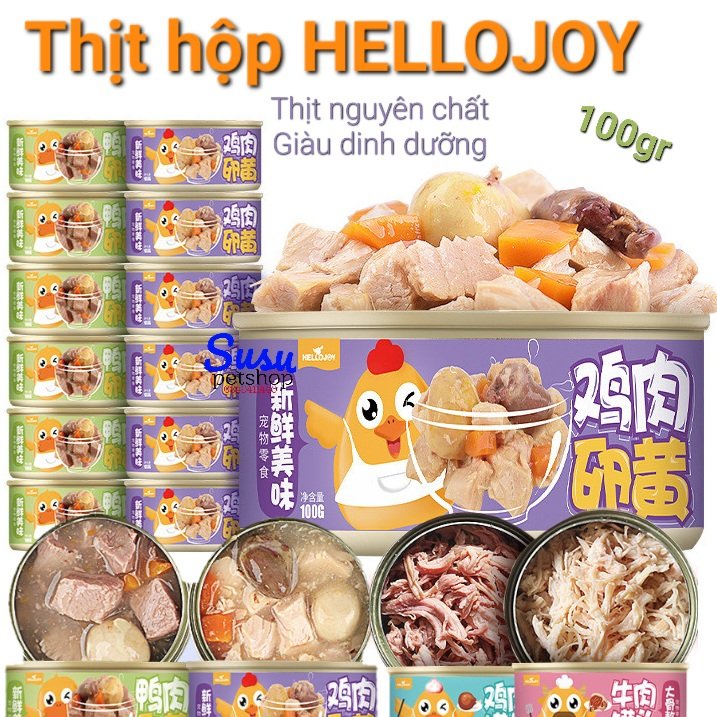 Súp Thịt hộp HELLOJOY cho Chó thơm ngon- Hộp 100gr