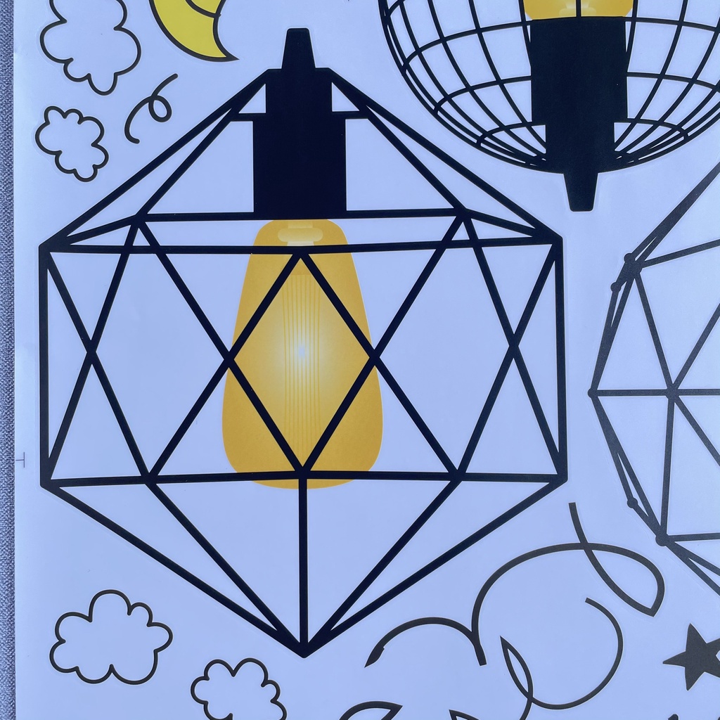 Decal dán tường hàn quốc trang trí phòng ngủ TUNG DECOR XL7230 Đèn Trang Trí 1