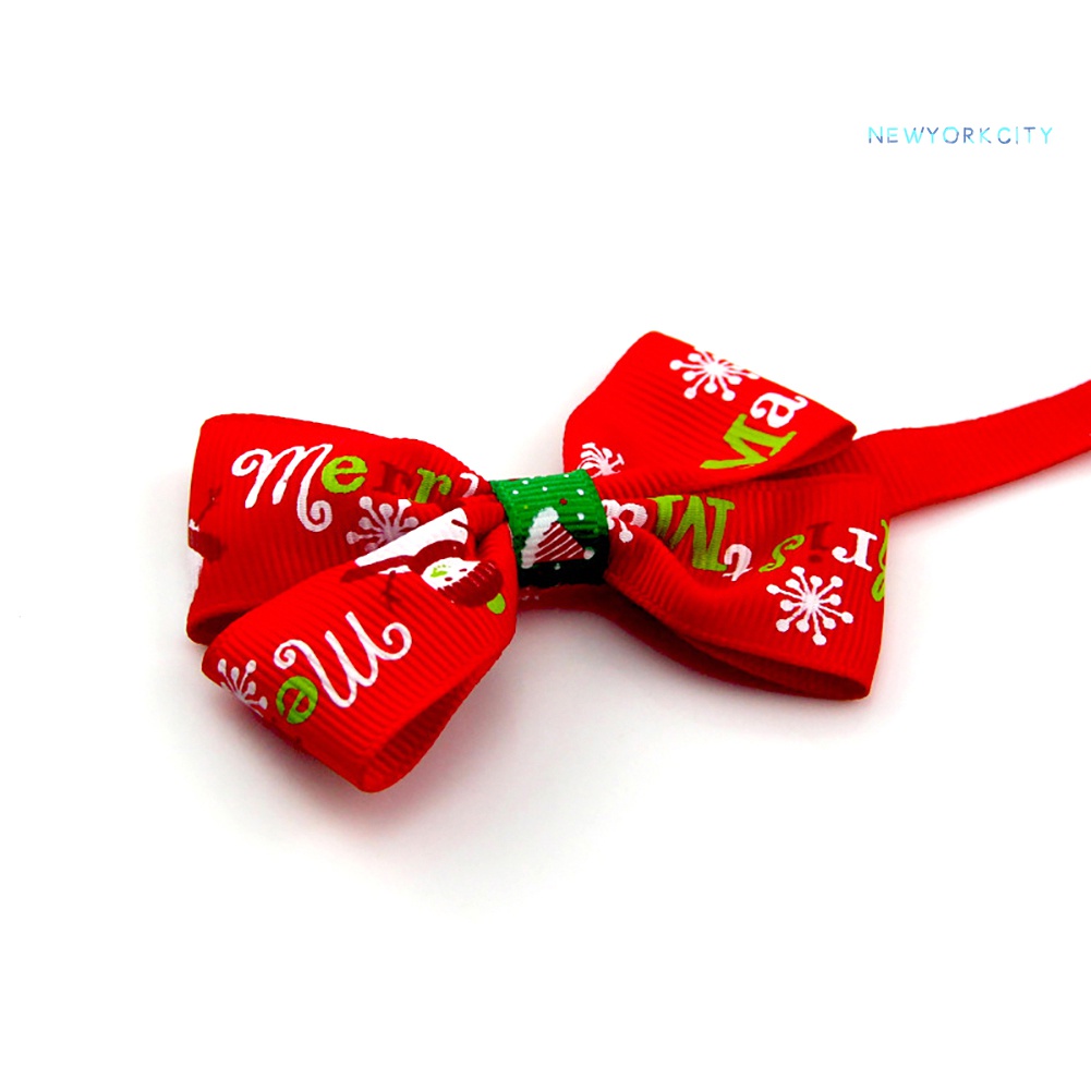 Vòng Cổ Thú Cưng Đính Nơ Phong Cách Giáng Sinh Đáng Yêu