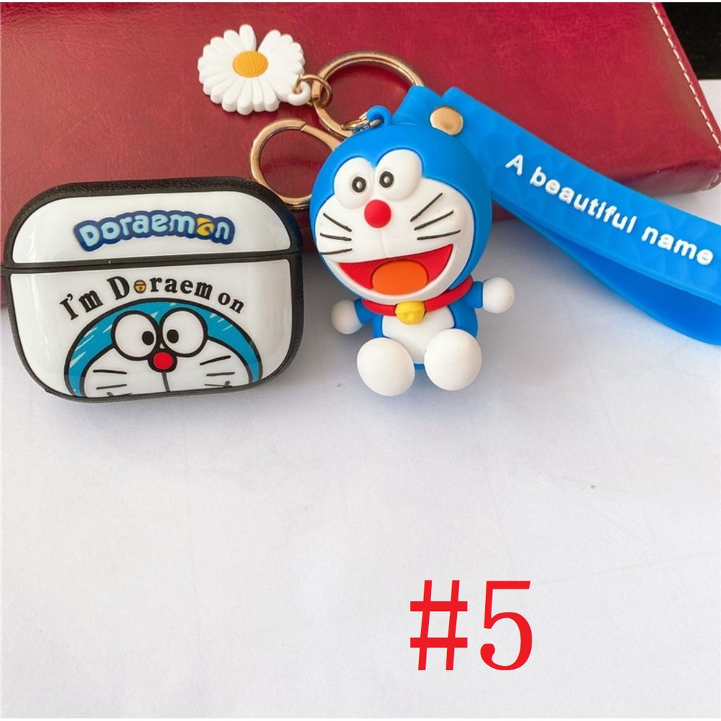 Ốp Bảo Vệ Hộp Đựng Tai Nghe Hình Doraemon Xinh Xắn Cho Airpods 1 / 2