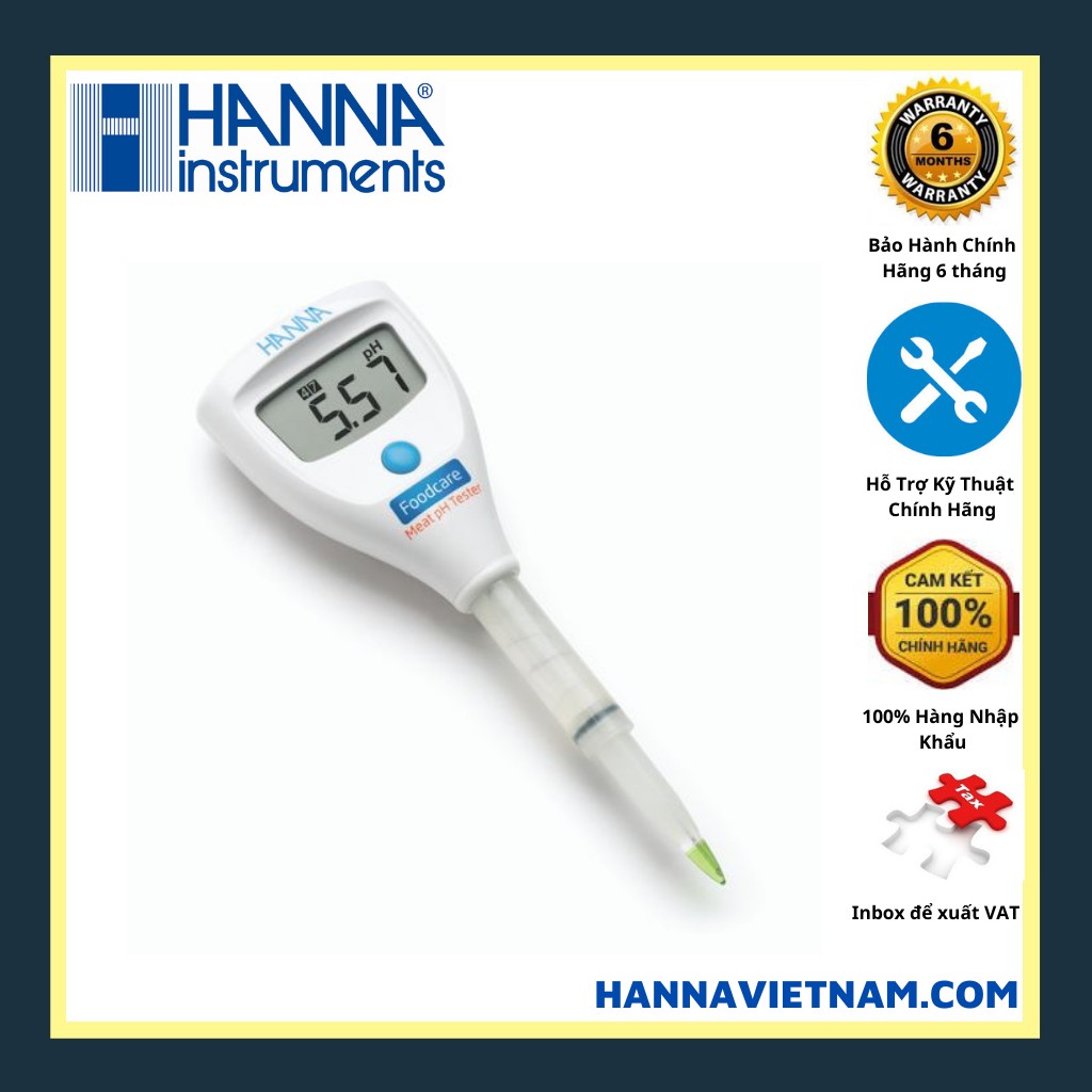 Máy Đo pH Trực Tiếp Trong Thịt Và Nước Hanna HI981036 - [Bút đo pH chuyên dụng trong thịt HI981036]