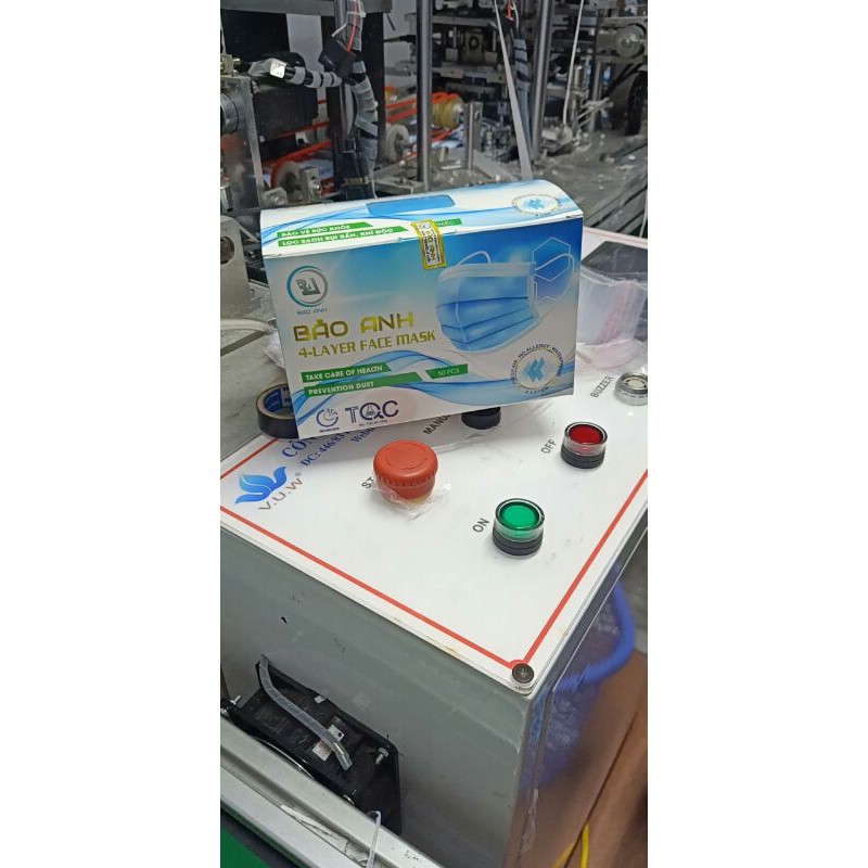 Khẩu trang y tế Bảo Anh- 4lop- đủ 3 màu(trắng,xanh,xám) | BigBuy360 - bigbuy360.vn