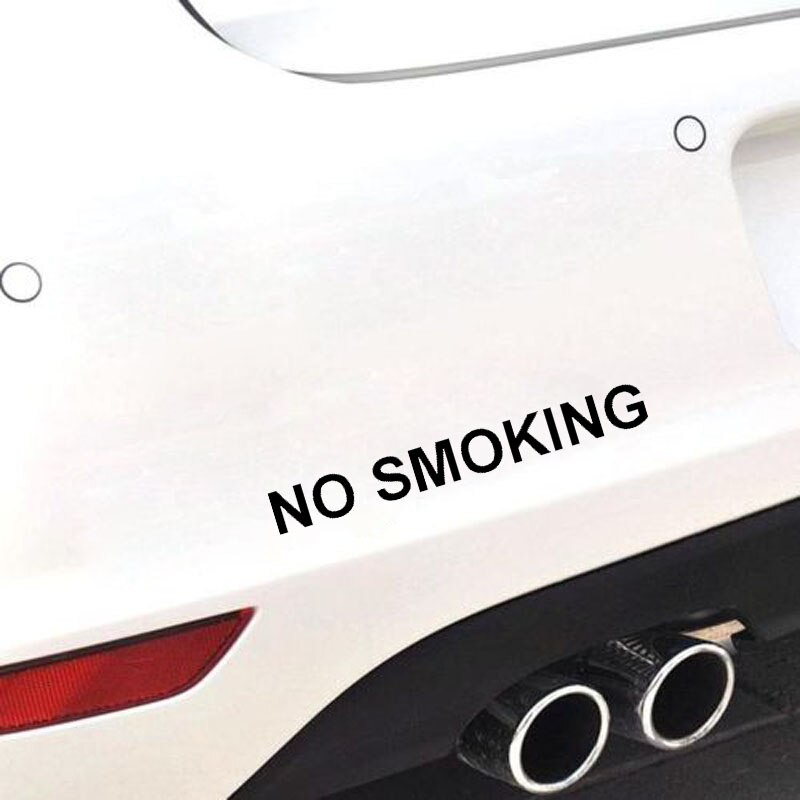 Đề can vinyl No Smoking vui nhộn dán trang trí xe hơi kích cỡ 20x2.3cm