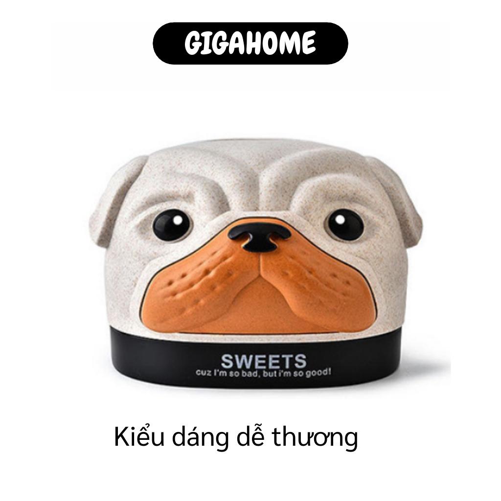 Hộp Đựng Khăn Giấy Dễ Thương GIGAHOME Hộp Khăn Giấy Để Bàn Hình Chó Mặt Xệ Sweets 9870