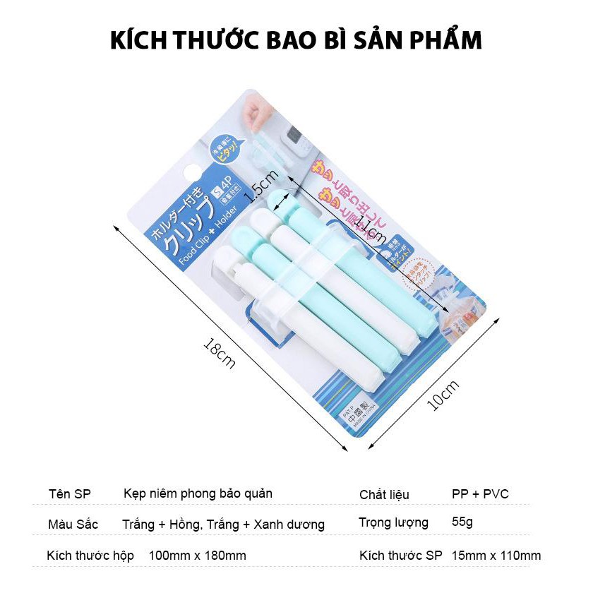 KẸP NIÊM PHONG BẢO QUẢN THỰC PHẨM