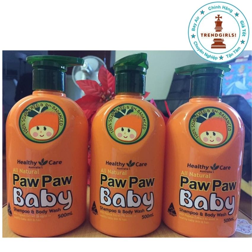 Sữa tắm gội cho bé đu đủ Paw Paw Baby Healthy Care 500ml của Úc