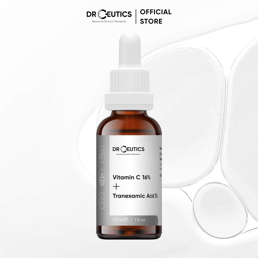 Serum DrCeutics Mờ Thâm Sáng Da Chống Lão Hóa Vitamin C 16% + Tranexamic Acid 3%