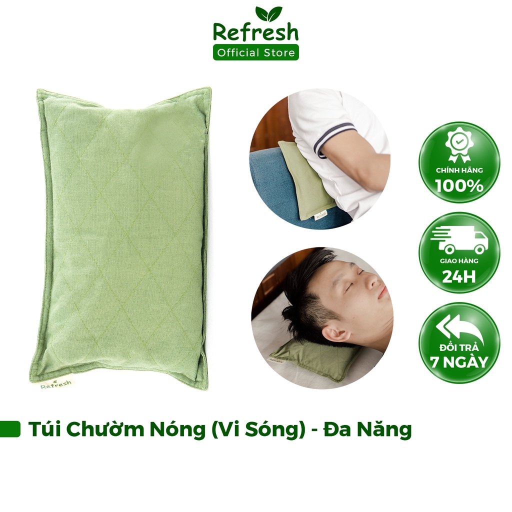 Túi Chườm Nóng, Chườm Lạnh Thảo Dược Đa Năng REFRESH Giảm Đau Cổ Vai Gáy, Giảm Đau Lưng Hông, Đau Bụng, Đau Bụng Kinh