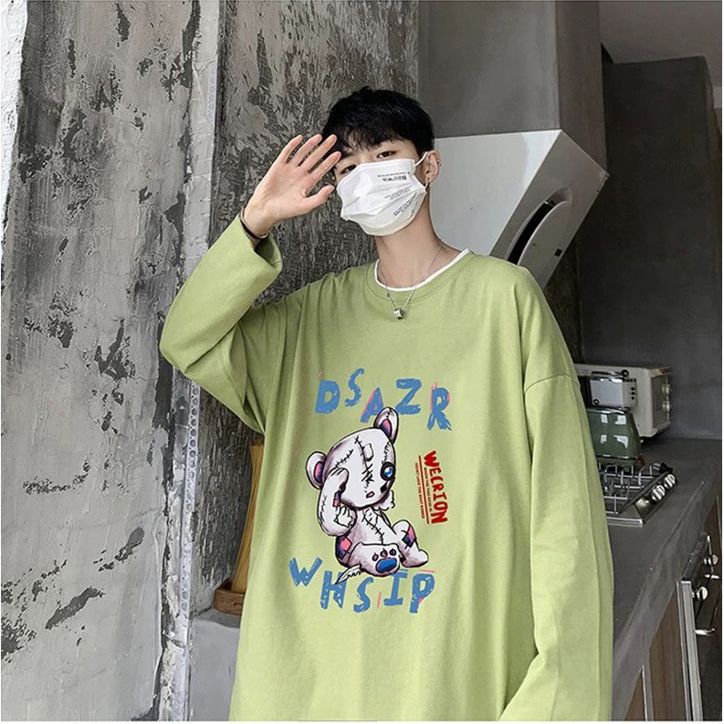 Áo Thun Nam Dài Tay Unisex TD25 DSAZR WHSIP Form Rộng Oversize &lt;75kg Chất Cotton Dày Mềm- AQ STORE