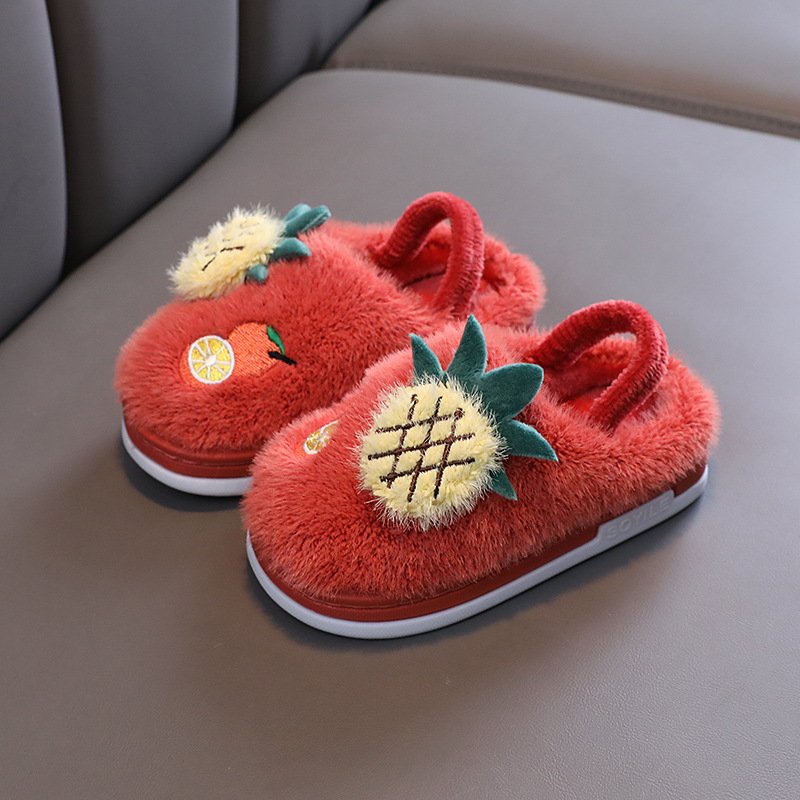 THANH LÝ : Dép Bông Đi Trong Nhà Cho Bé Trai, Gái Họa Tiết Trái Thơm