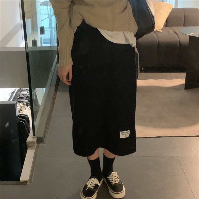 Chân Váy Dệt Kim Dài Lưng Cao Màu Sắc Trẻ Trung Xinh Xắn Dành Cho Nữ | BigBuy360 - bigbuy360.vn