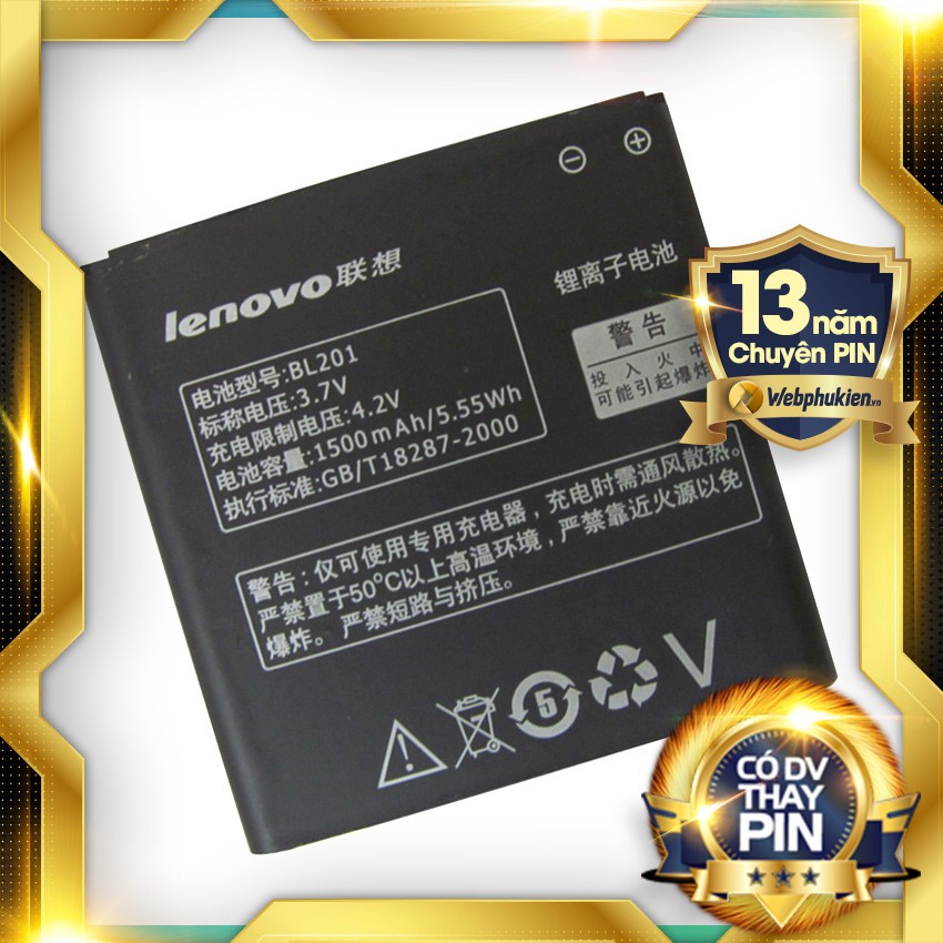 Pin Lenovo A60+ (BL201) - 1500mAh