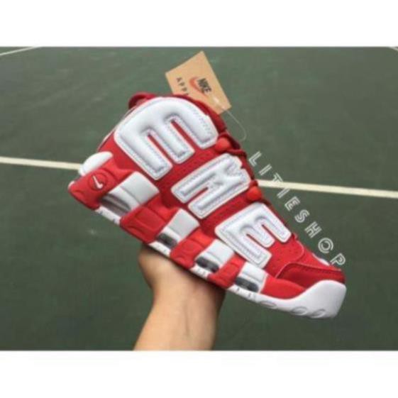 [Sale 3/3] [ ẢNH THẬT ] GIÀY AIR MORE UPTEMPO X SUPREME " RED WHITE " NAM NỮ Sale 11 -op1