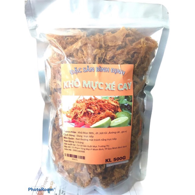 Khô Mực Xé Cay Tẩm Vị đặc sản Bình Định - 500g