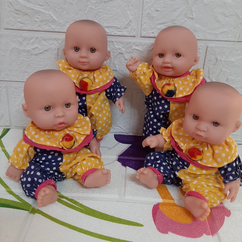 Búp Bê 18 cm Tái Sinh Mềm Mại  mắt 3D -  7 inch Reborn Baby Doll