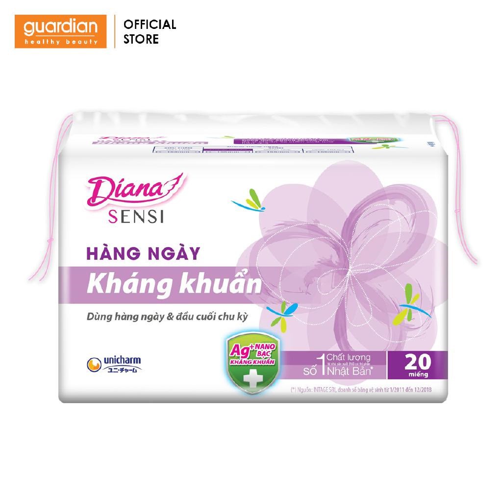 Băng vệ sinh diana sensi kháng khuẩn hàng ngày 20 miếng - ảnh sản phẩm 2