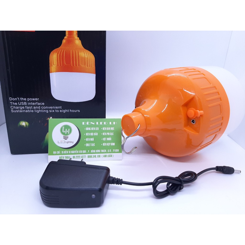 [FREESHIP] Bóng Đèn Tích Điện 50W Pin Sạc Có Móc Treo