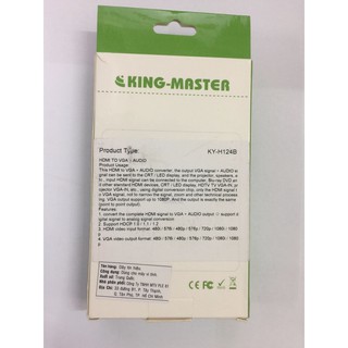 CÁP CHUYỂN ĐỔI HDMI SANG VGA KINGMASTER KY-H124B