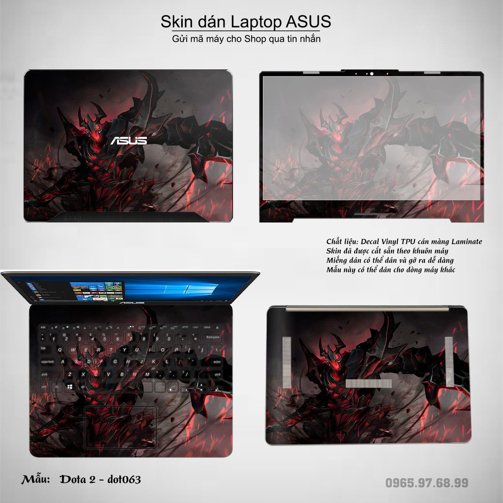 Skin dán Laptop Asus in hình Dota 2 _nhiều mẫu 11 (inbox mã máy cho Shop)