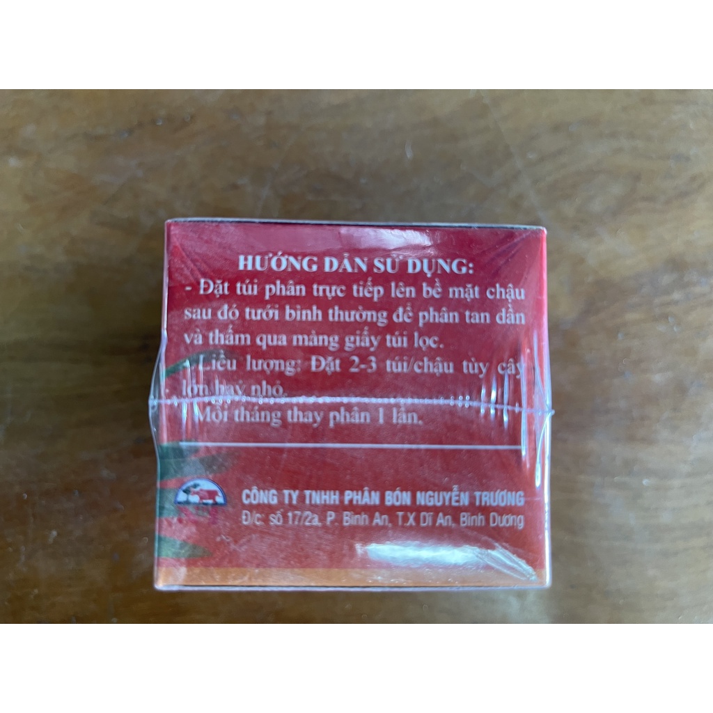 Phân bón tan chậm NT 1602-HK3 (hộp 20 túi) - dạng túi lọc dùng dưỡng cây sau khi ra hoa cho phong lan, bonsai cây cảnh