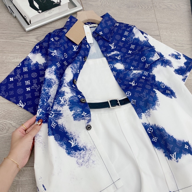 [ 𝐅𝐑𝐄𝐄 𝐒𝐇𝐈𝐏 ]  SÉT 4 CHI TIẾT SƠ MI LOANG L.V ÁO KAKI DẦY DẶN LOANG MÀU CÁ TÍNH