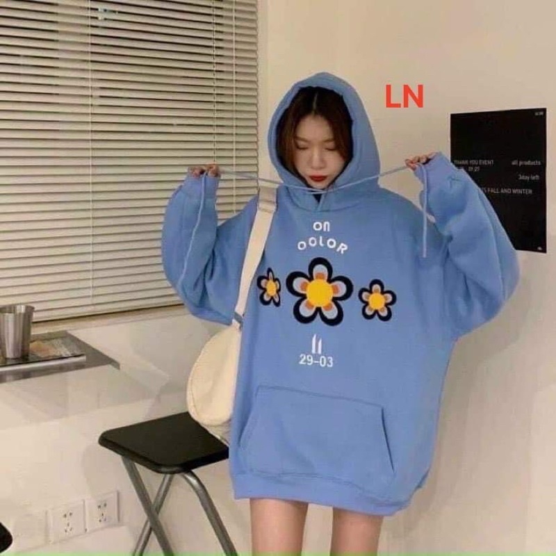 Áo hoodie ba bông hoa LN11