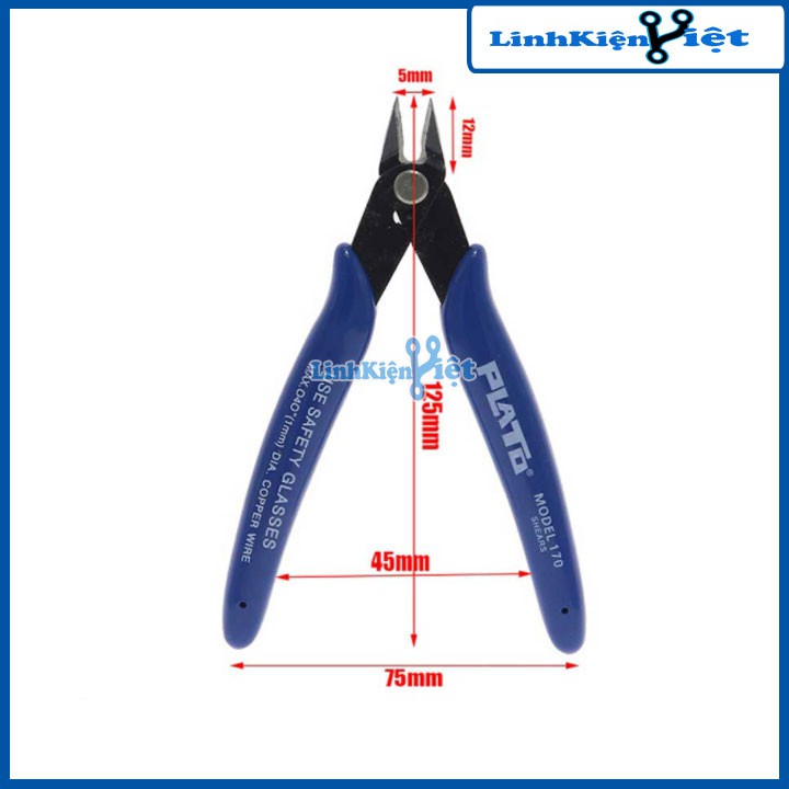 Kìm Cắt Chân Linh Kiện PLATO 170 125mm