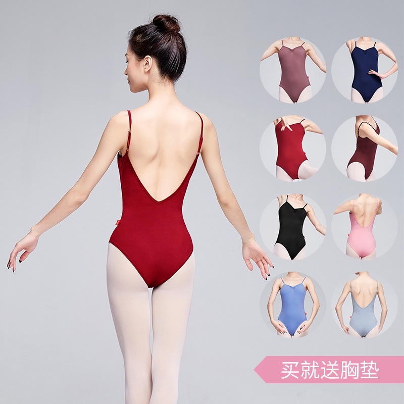 Bộ Áo Liền Quần Múa Ba Lê Hai Dây Có Đệm Ngực Dành Cho Nữ Tập Thể Dục / Thể Thao / Kiểm Tra Nghệ 02