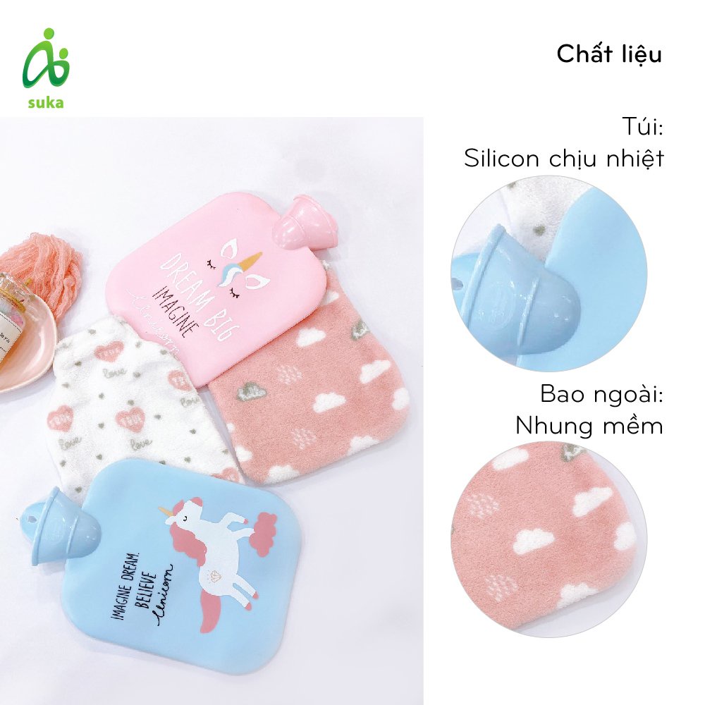 Túi chườm hạ sốt, túi chườm giảm đau bụng kinh, túi chườm giữ ấm 900ml SK