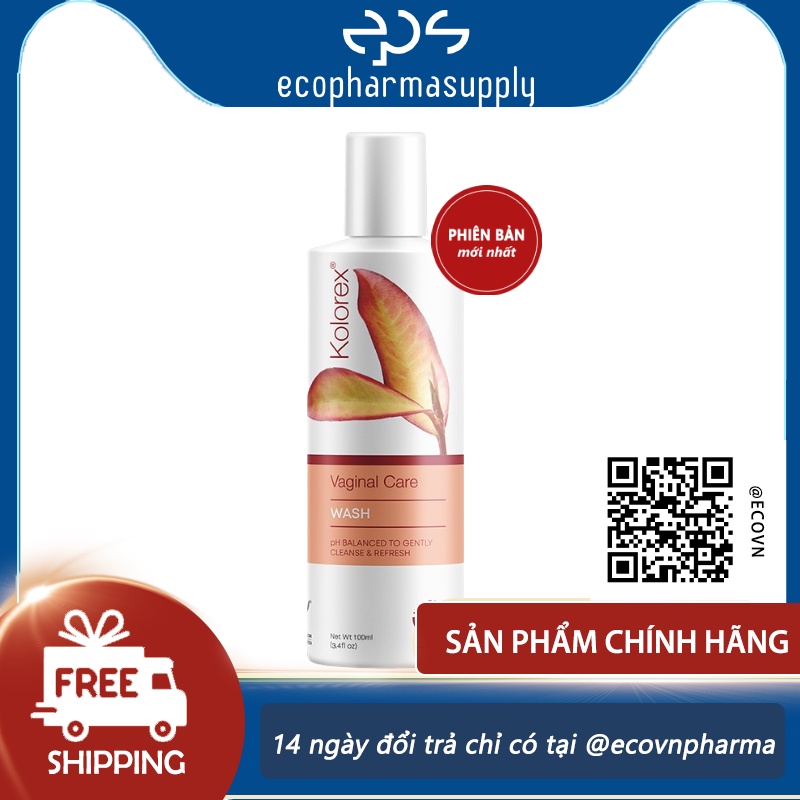 Gel Vệ Sinh Phụ Nữ Kolorex Vaginal Care Wash 100ml [BẢN MỚI Vaginal]