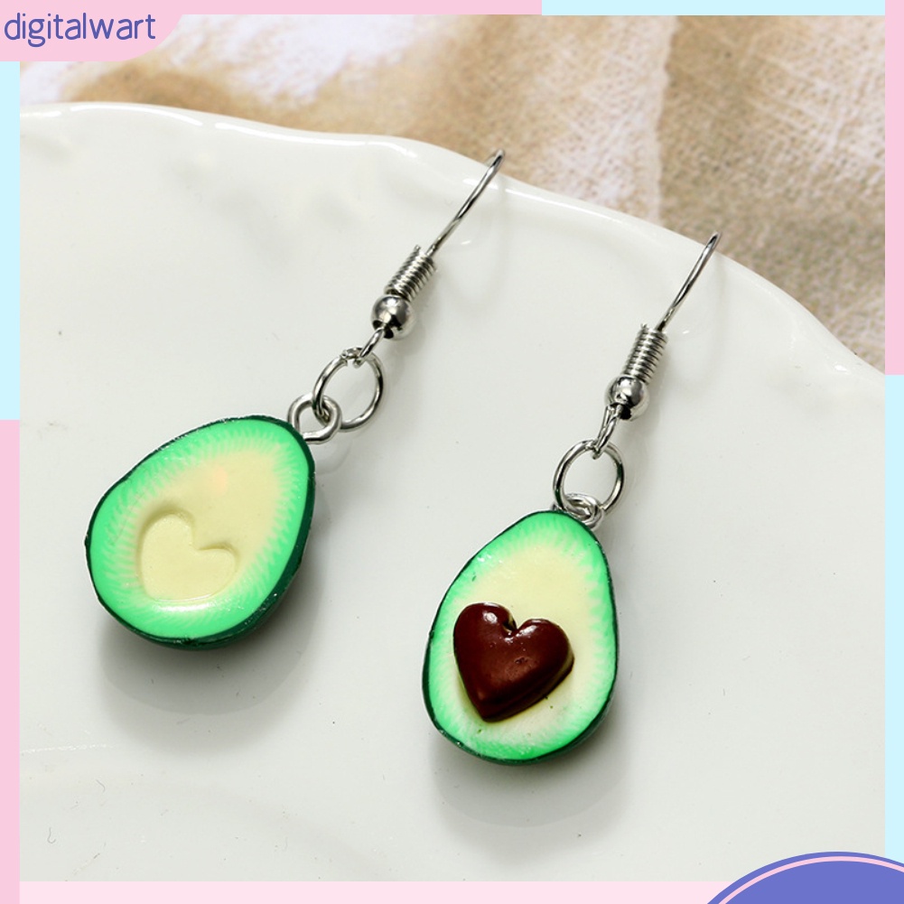 Đôi khuyên tai dáng dài thiết kế mặt hình quả bơ xinh xắn thời trang dành cho nữ