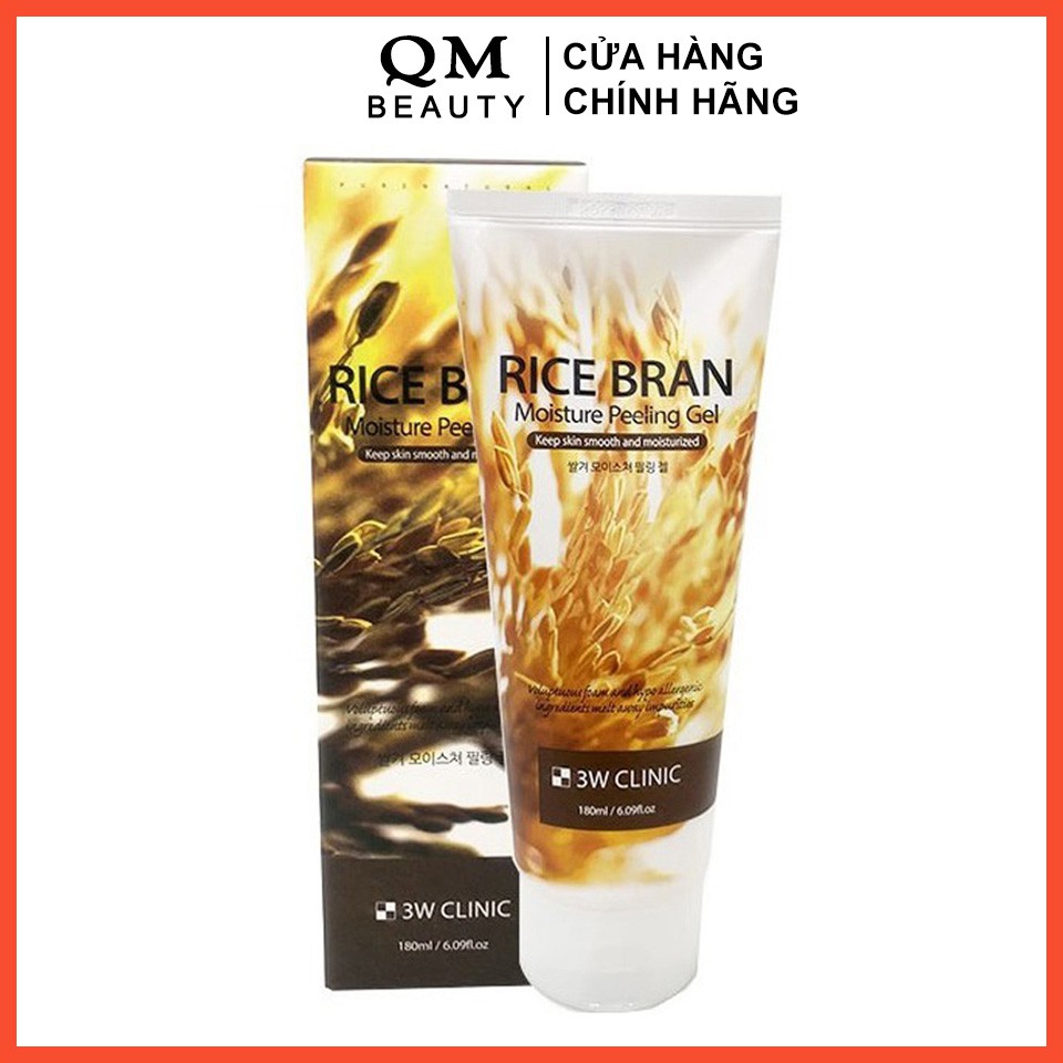 Gel tẩy tế bào chết 3W Clinic Rice Brown Moisture Peeling 180ml Hàn Quốc