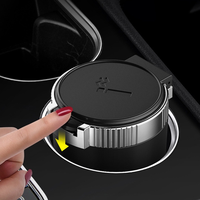 Gạt Tàn Thuốc Lá Có Nắp Và Đèn LED Xanh Dương Tinh Tế Cho Văn Phòng / Nhà Ở