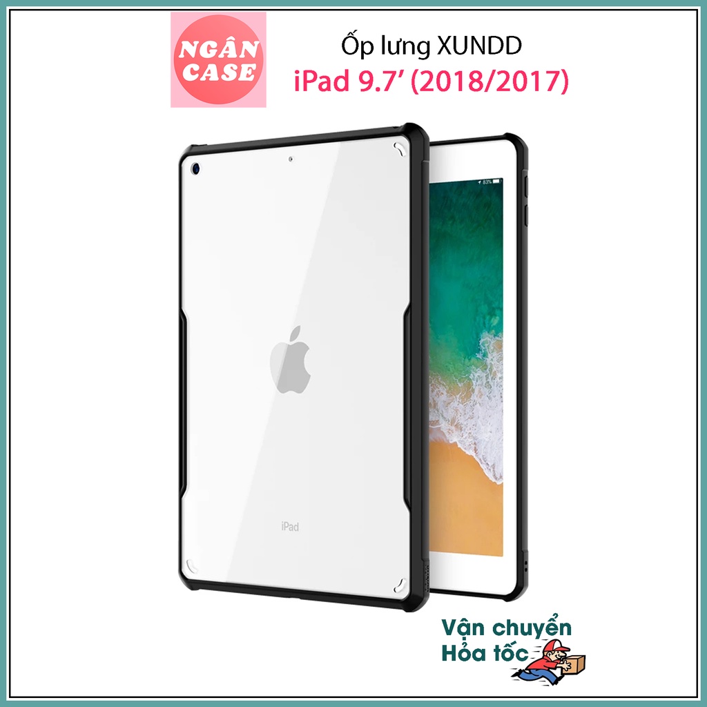Ốp lưng XUNDD iPad 9.7' (2018 / 2017) / iPad Gen 6, Mặt lưng trong, Viền TPU, Chống sốc