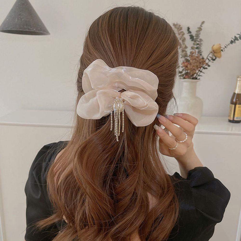 Dây Buộc Tóc Organza 15H Thiết Kế Thời Trang Sang Trọng Cổ Điển Phong Cách Hàn Quốc