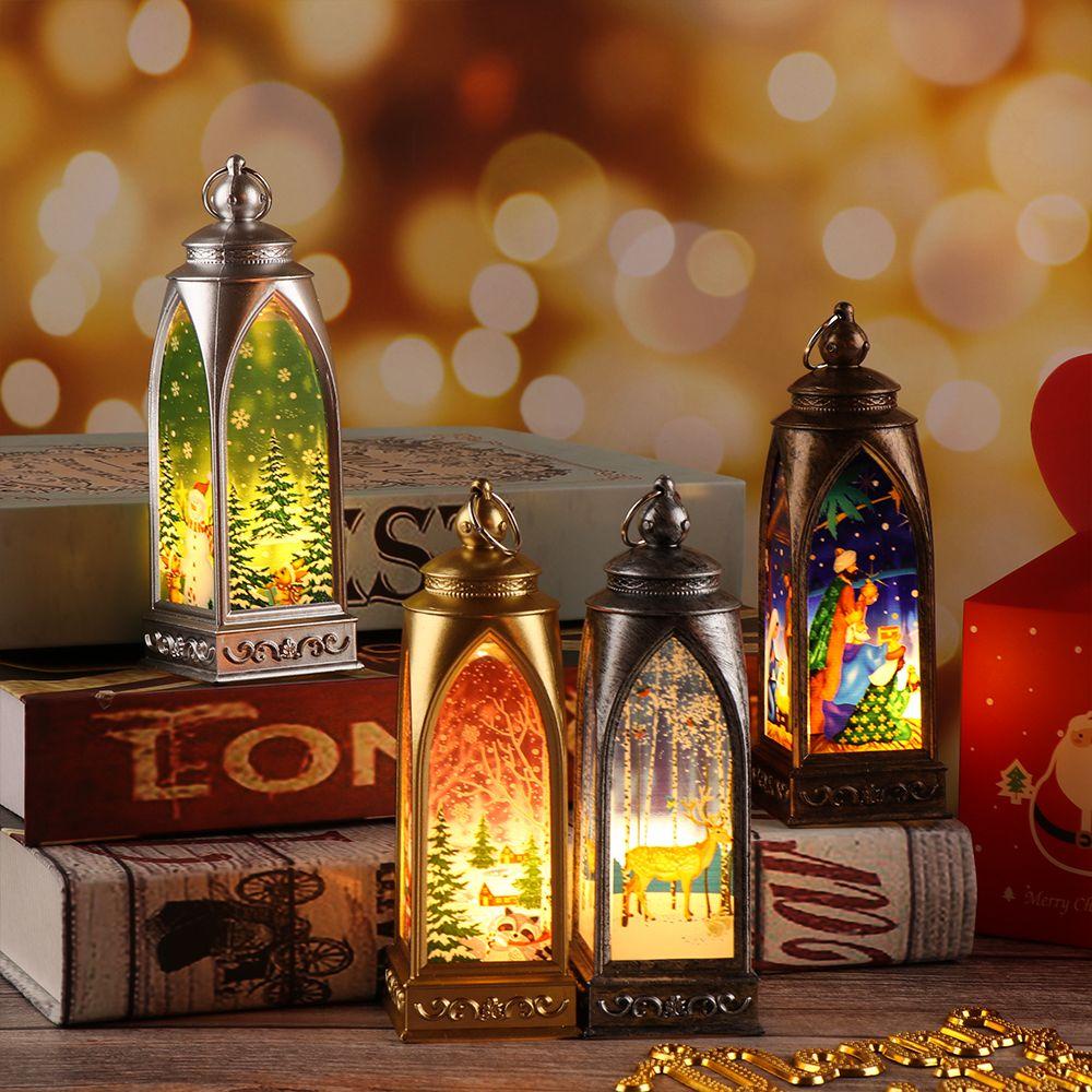 Lồng Đèn Họa Tiết Ông Già Noel Dùng Để Trang Trí Tiệc Giáng Sinh DIY