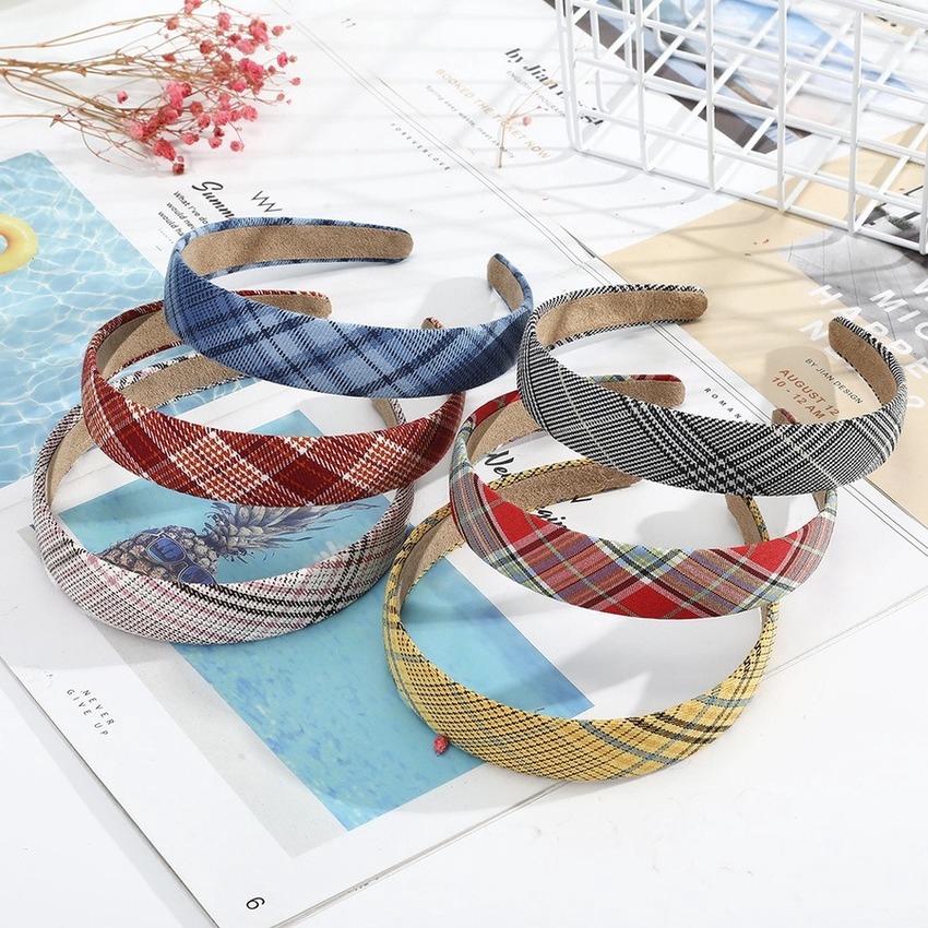 Băng Đô Cài Tóc Bản Rộng In Họa Tiết Phong Cách Hàn Quốc Cho Nữ