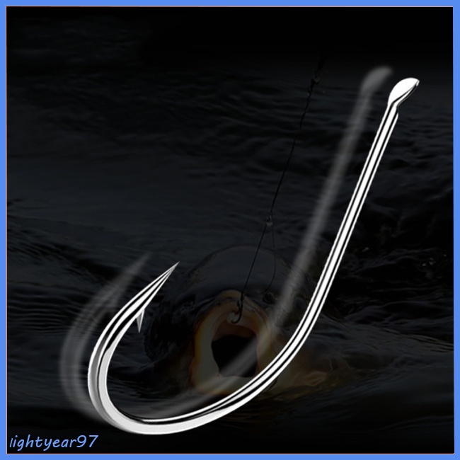 [COD] 50 Chiếc Móc Thép Cacbon Cao 1#-10# Móc Câu Cá Cán Dài Chuyên Dụng Chất Lượng Cao