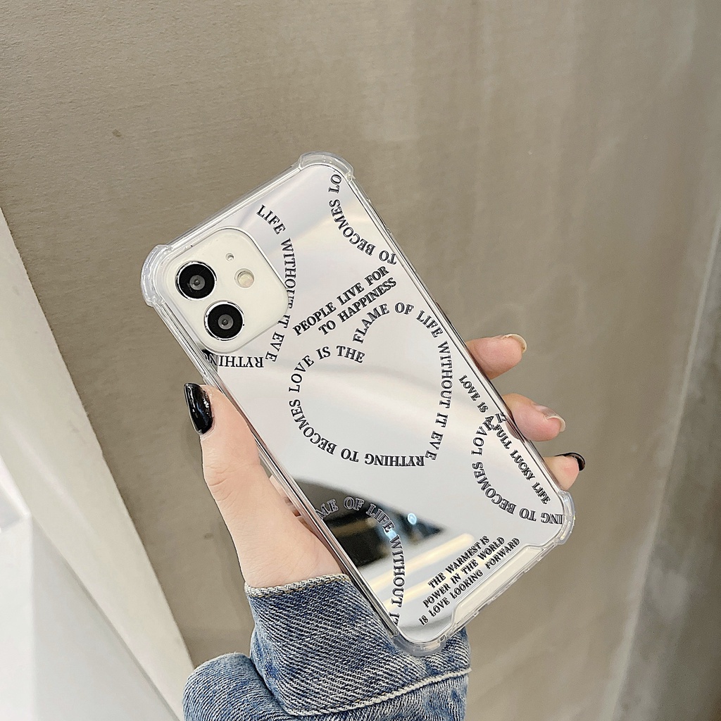 Ốp lưng iphone Ốp Điện Thoại TPU silicone Mặt Gương Thời Trang Cho iPhone 11 pro max X Xr Xs max 7 8 Plus 13 12 pro max Dinuo case