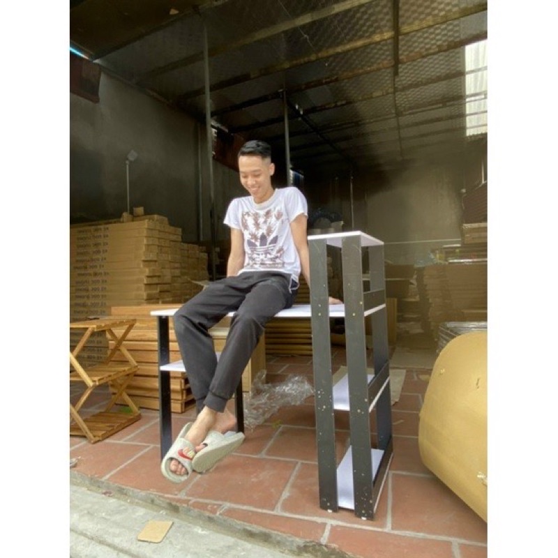 Bàn làm việc kèm kệ sách để đồ gỗ MDF Cao 75 x Rộng 100 x Sâu 40