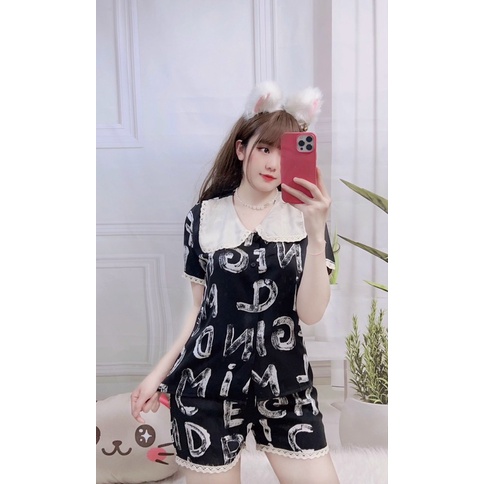 BỘ MẶC NHÀ ĐÙI HOẠ TIẾT DỄ THƯƠNG