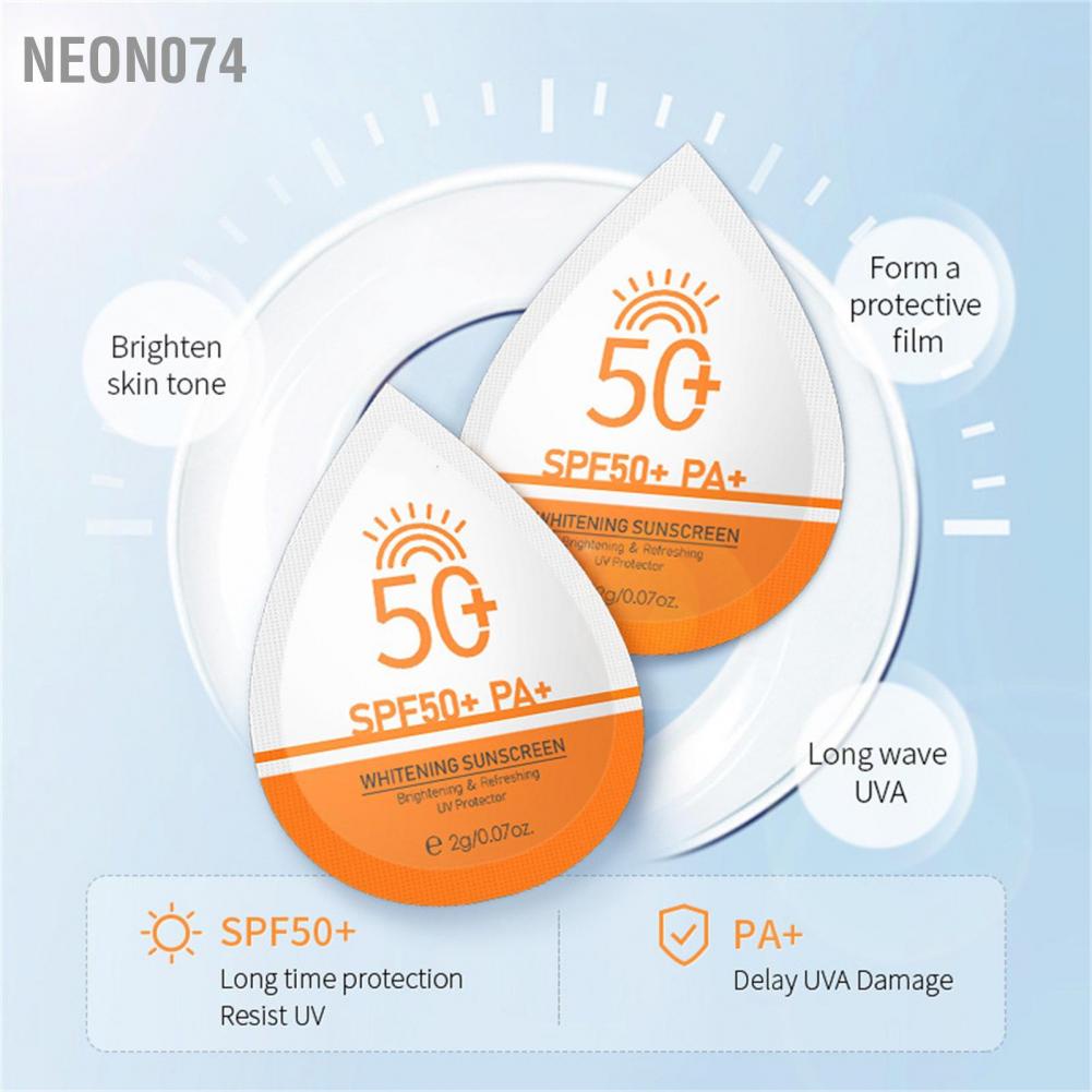 [Hàng mới về] Kem chống nắng UV SPF50+ PA+ làm trắng tông da 2g / 0.07oz