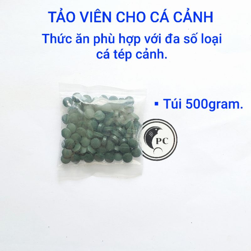 500g tảo viên thức ăn cho cá tép cảnh