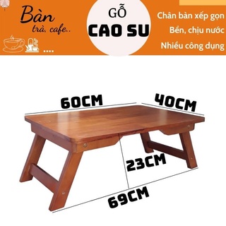 Bàn gỗ xếp gọn chân thang 60x40x23cm (Vàng cánh gián)
