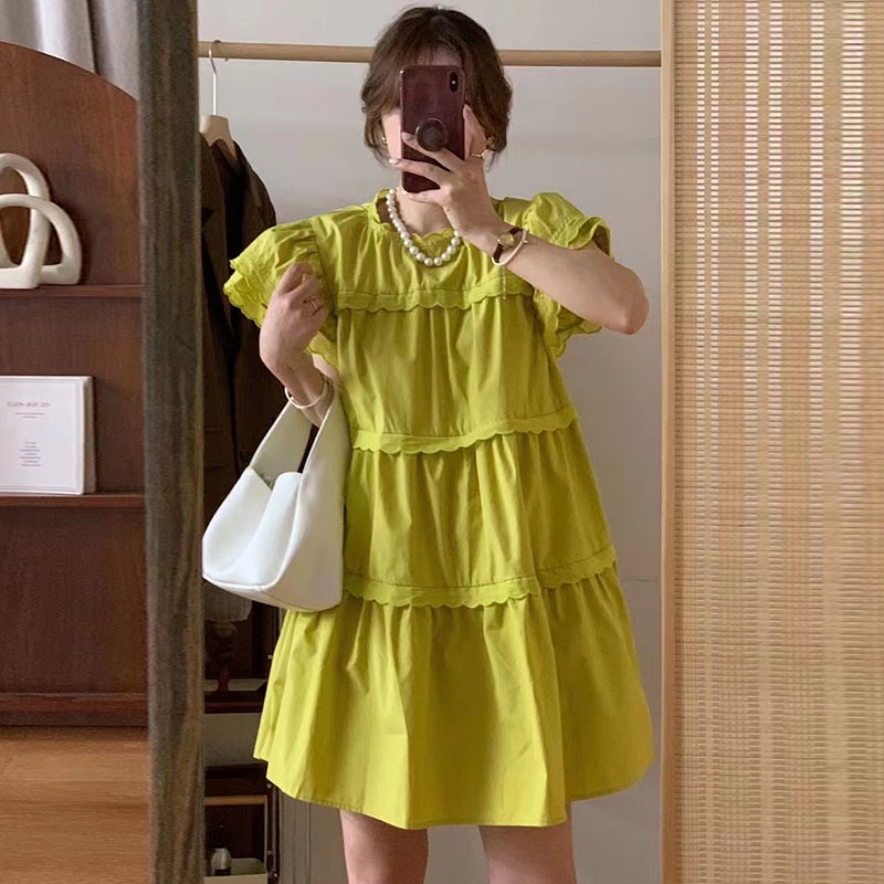 Váy babydoll cổ tàu